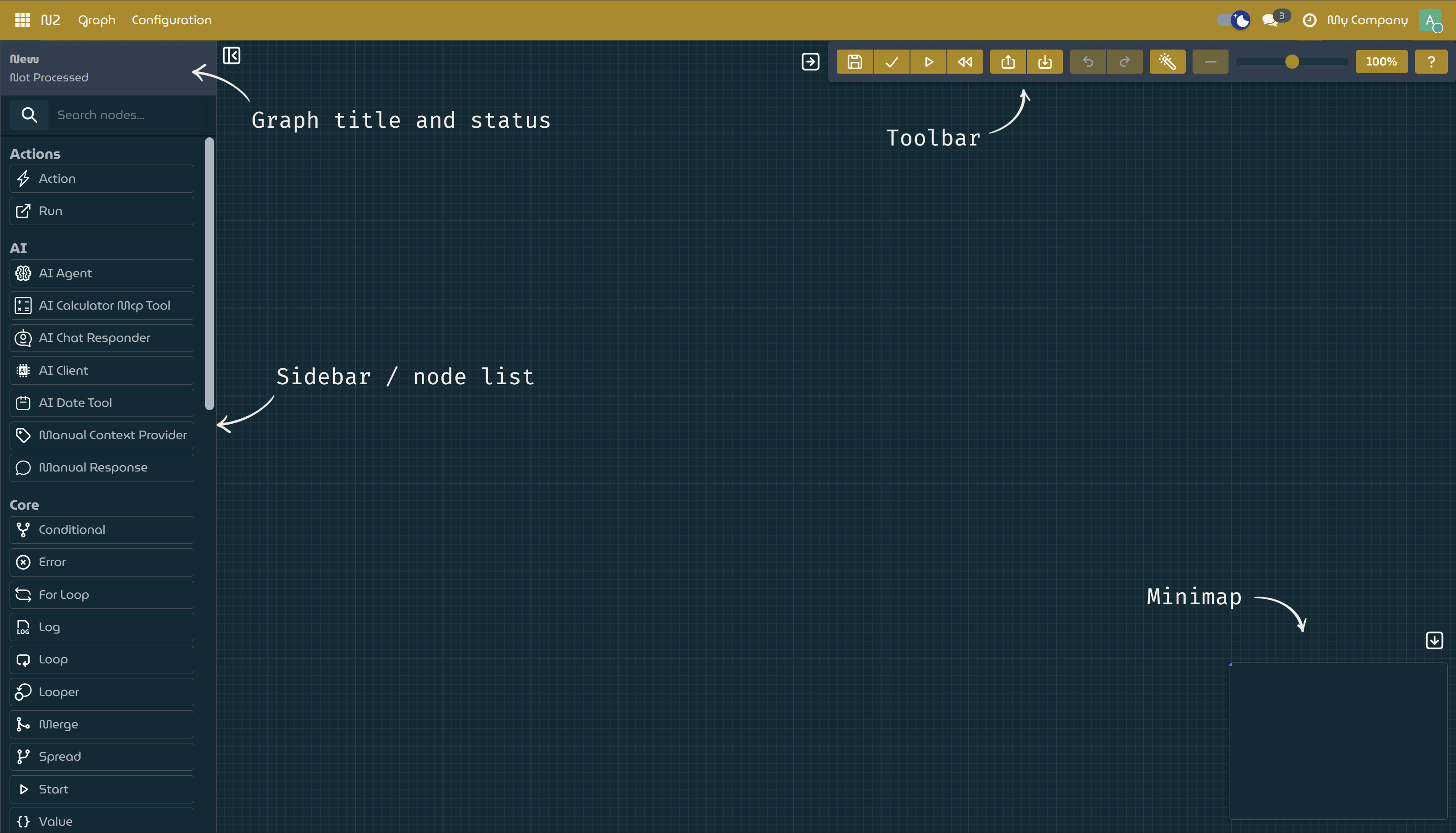 Empty designer workspace