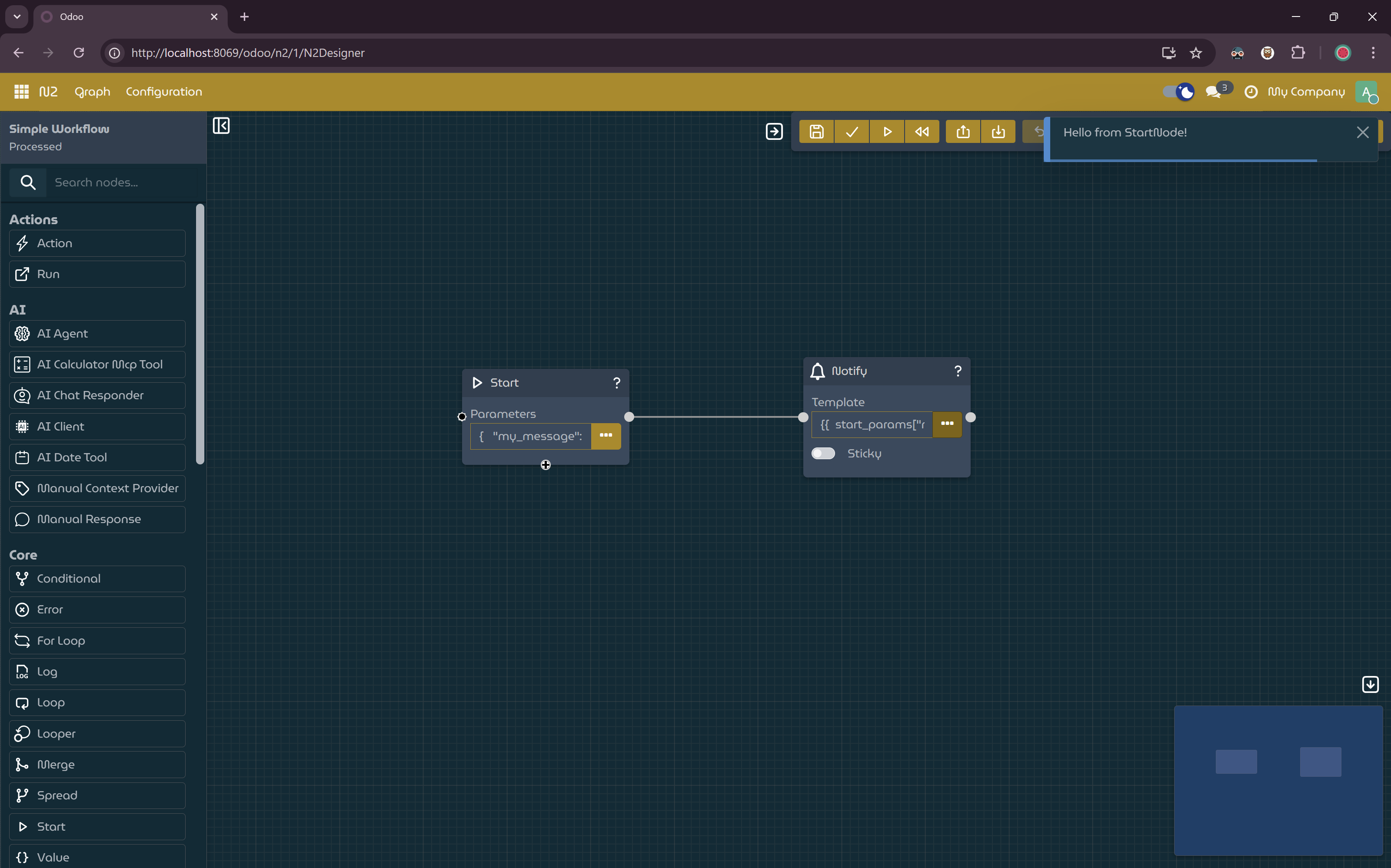 Hello from StartNode!